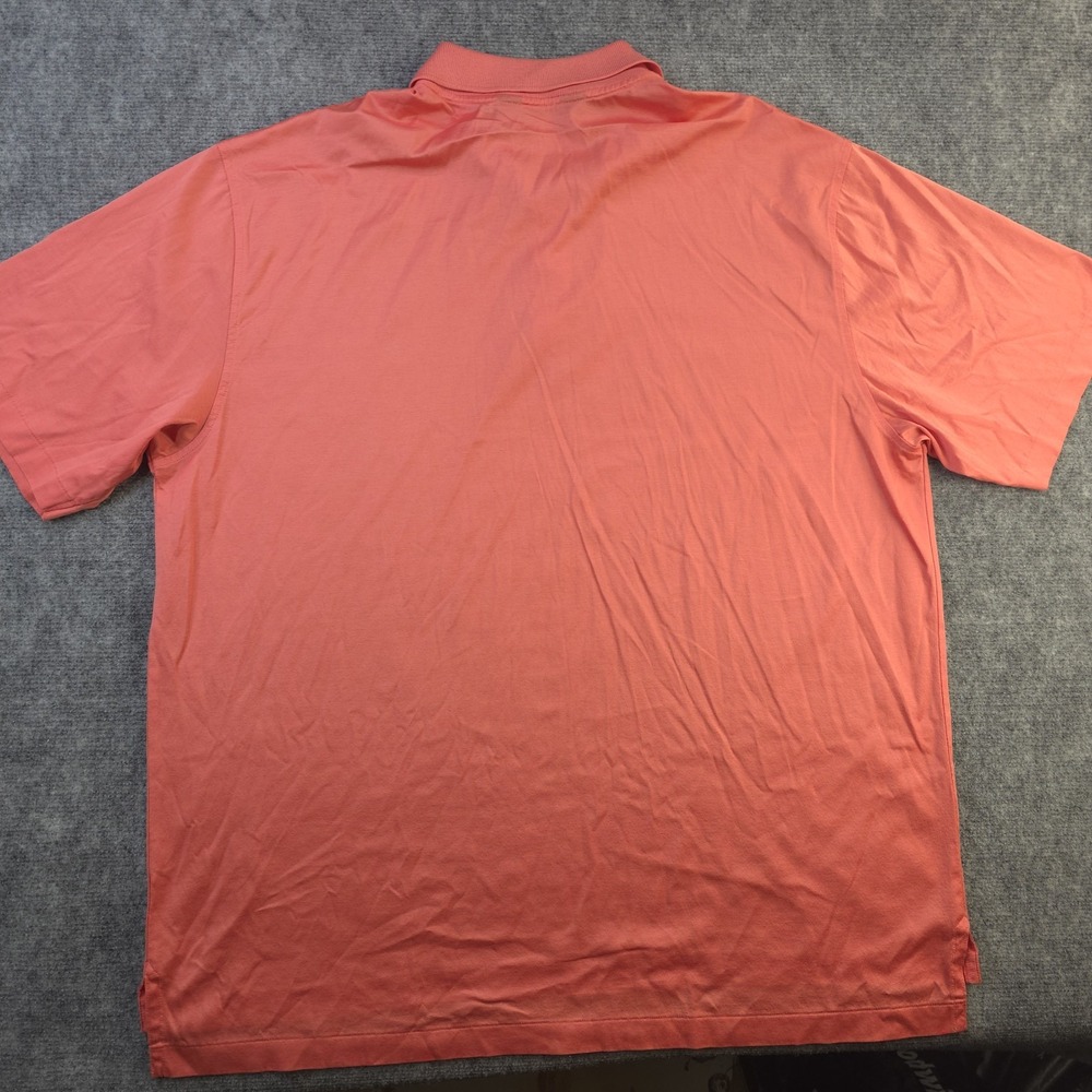 Brooks Brothers Polo Shirt 2XL Orange Solid Short Sleeve Performance Knit - Picture 6 of 7